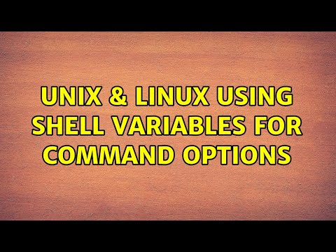 Unix & Linux: Using shell variables for command options (3 Solutions ...