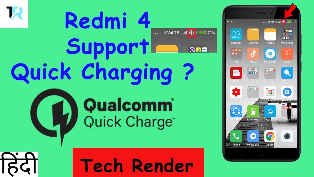 रेड्मी ४ फ़ास्ट चार्जिंग | Does Redmi 4 Support Fast Charging ? Tech Render | Hindi