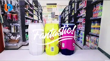 Promotional Advertising Pop Up Cardboard 3D Can Shape Display Desk