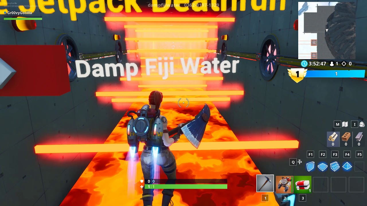 Fortnite Jetpack Deathrun Code The Jetpack Deathrun Dampfijiwater Fortnite Custom Island Creative Mode Youtube