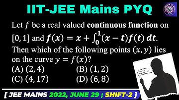 f be a real valued continuous function on [0,1] and f(x)=x+∫_0^1▒(x-t)f(t)  dt. Definite Integration