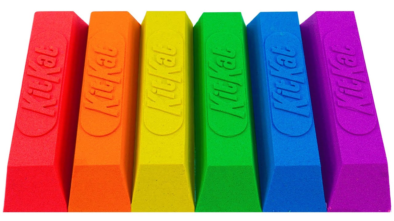 ASMR Video | How To Make Rainbow KITKAT From Kinetic Sand | Satisfying Idea By Yo Yo