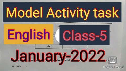 Model Activity task 2022 Class-5 English January Part-1//পঞ্চম শ্রেণীর ইংলিশ মডেল অ্যাক্টিভিটি টাস্ক
