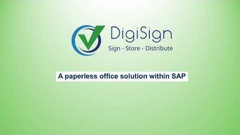Digital Signature for SAP and within SAP