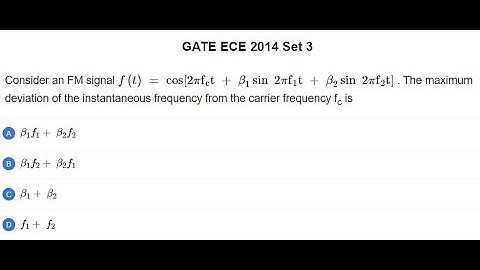 Analog Communication Gate ECE 2014