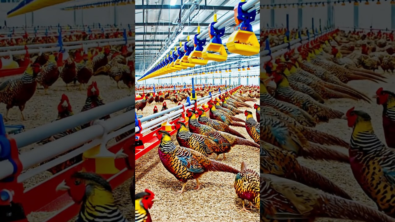 Modern Golden Pheasant Poultry Farming Factory Tour Egg to Meat Process 2025 Documentary