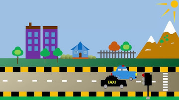 Morning Time Traffic Car Animation - Powerpoint Master