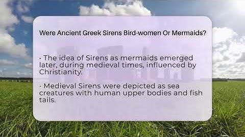 Were Ancient Greek Sirens Bird-women Or Mermaids? - Exploring Ancient Myths