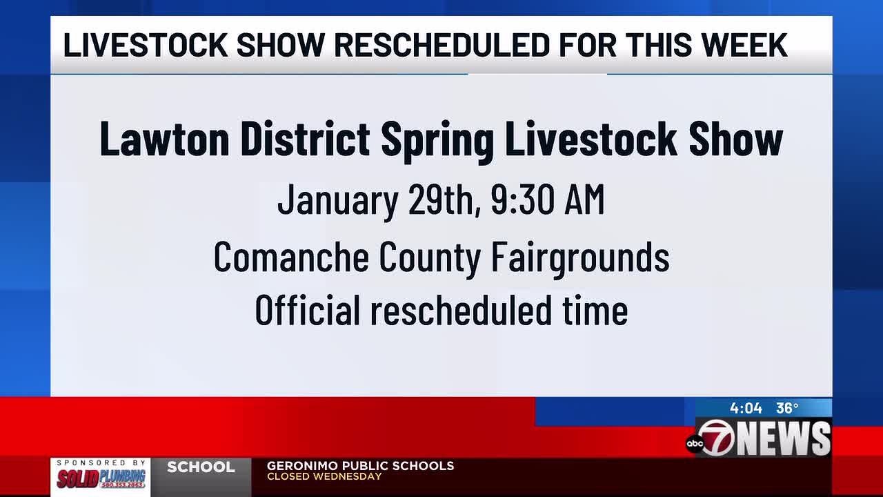 Lawton District Spring Livestock Show rescheduled following winter weather