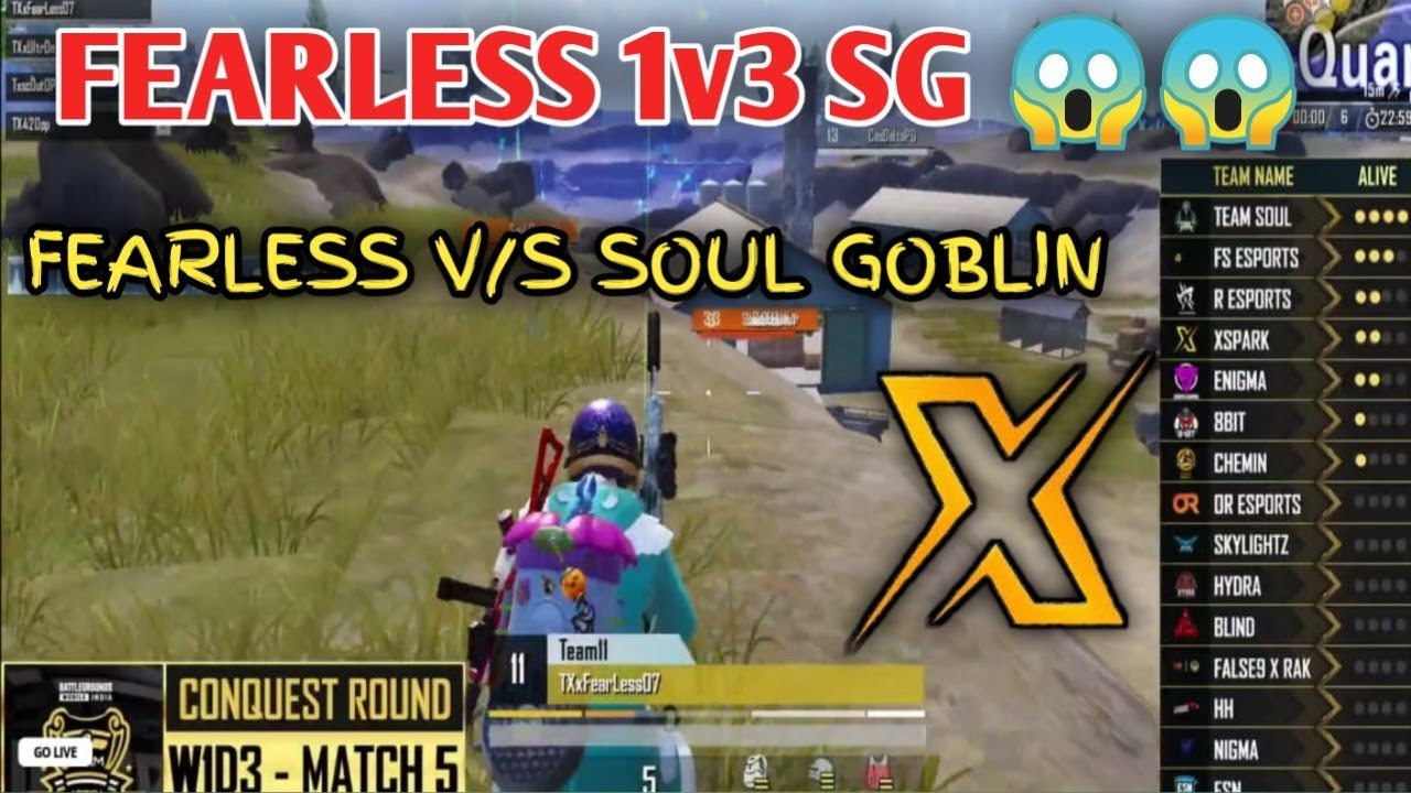TX FEARLESS 1V3 SG 😱😱| Tx 8 kills in War Mania Pro Warrior Cup | FEARLESS ADDITION 🔥🔥 