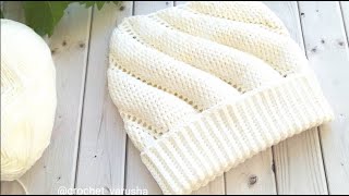 картинка: Шапка крючком на Весну - Осень//Crochet hat for Spring - Autumn