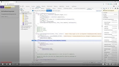 Stepping through Angular ChangeDetectionRef.detectChanges() internal code implementation.