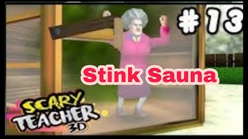 Scary Teacher 3D - Gameplay Walkthrough Part 4 New Levels Stinky Sauna (Android/iOS)