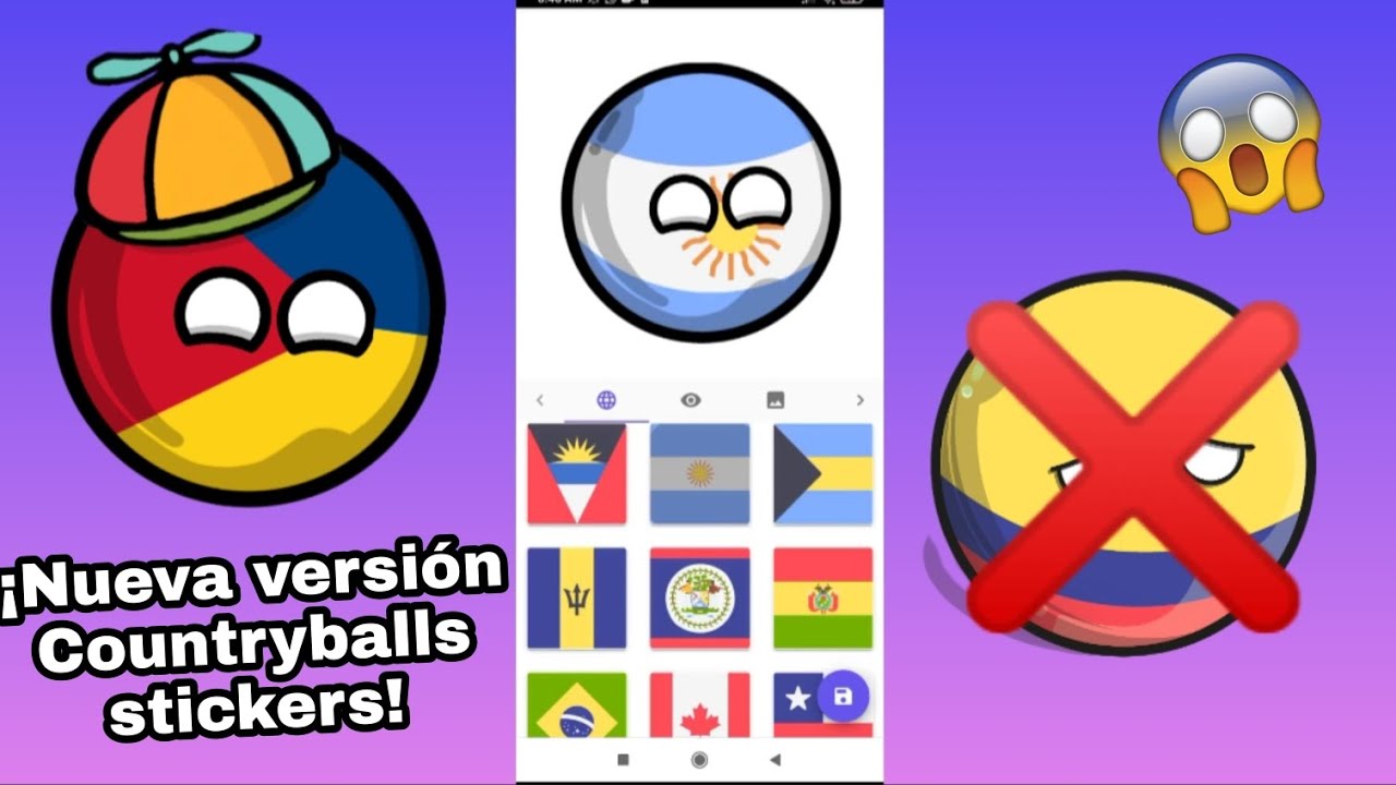 ¡Nueva versión de Countryballs stickers! (Mod) YouTube