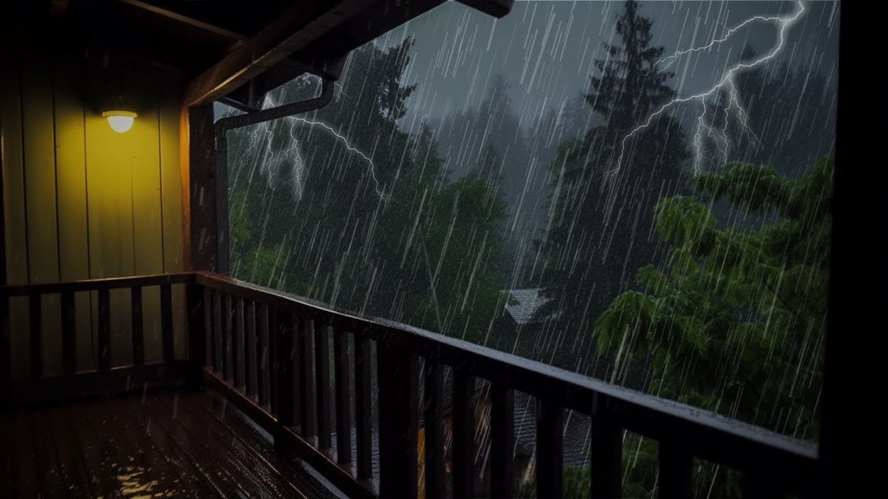 Dormir Bien con Sonido de Lluvia Relajante en Techo y Truenos - YouTube