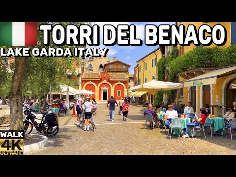 WALKING TOUR OF TORRI DEL BENACO , LAKE GARDA ITALY | MAY 2023 4K 60FPS