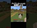 アイアンゴーレムを怒らせてみた #shorts #マインクラフト #マイクラ