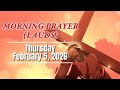 ✝️MORNING PRAYER (LAUDS) | Liturgy of the Hours | February 5, 2026 #MorningPrayer #Lauds #February5