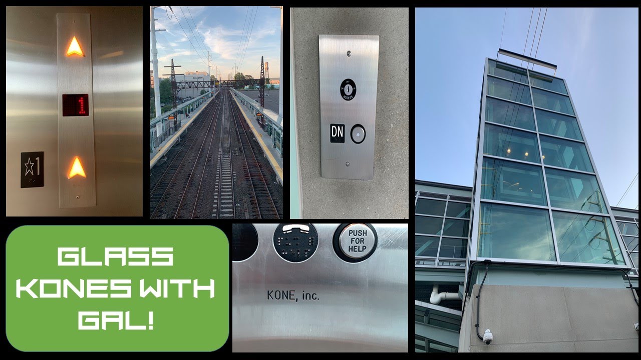 NICE GLASS KONE elevators + Train! Fairfield METRO, Metro North New