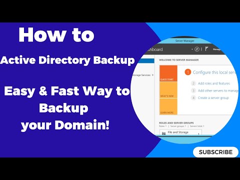 How To Backup  Windows Server 2012 R2 with Active Directory