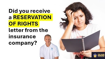 Did you receive a reservation of rights letter from the insurance company? (Water damage claim)
