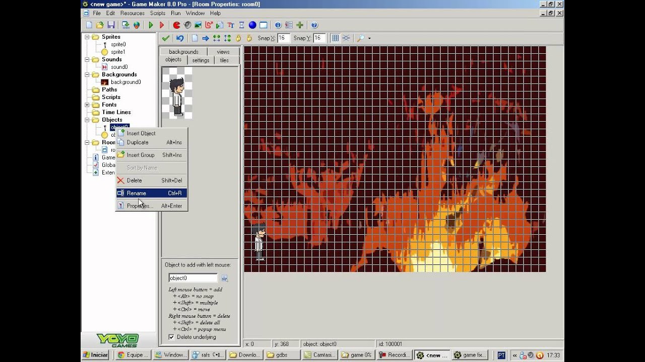 1°Video aula como criar jogo em game maker por rafael3do - YouTube