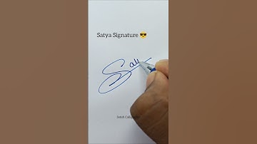 Satya Signature 😎 | Satish Calligraphy #satishcalligraphy #shorts #signature
