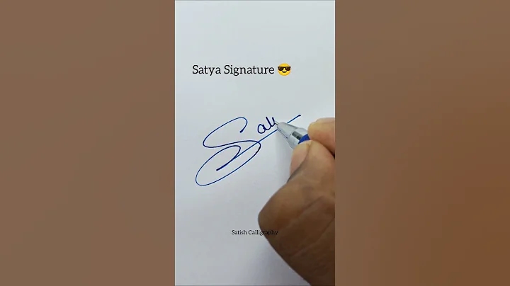 Satya Signature 😎 | Satish Calligraphy #satishcalligraphy #shorts #signature