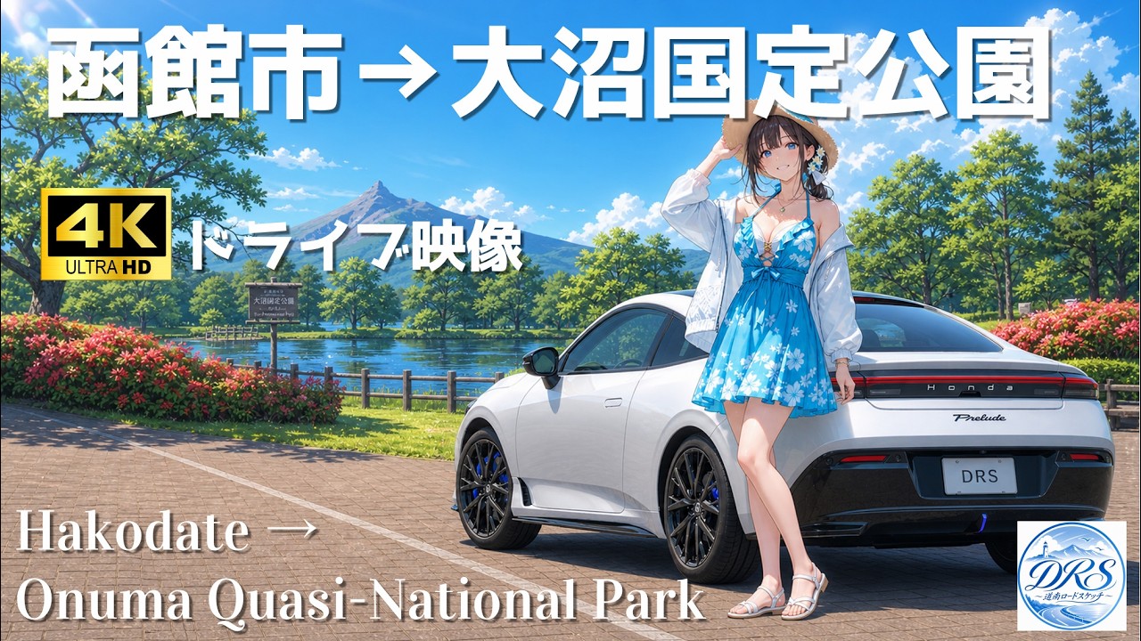 函館市→大沼国定公園 4Kドライブ映像｜Hakodate → Onuma Quasi
