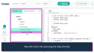 How to create a foreign table in SQreamDB