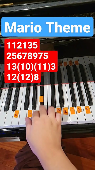 Mario Theme Song Easy Piano Tutorial