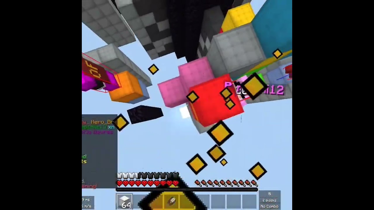 Insane 3 block clutch in Minecraft! 😲  