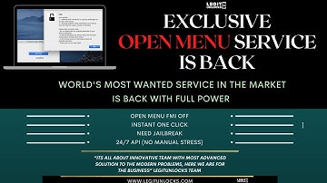 LU EXCLUSIVE UPDATE: OPEN MENU ICLOUD REMOVAL [With Jailbreak] INSTANT FMI OFF TUTORIAL