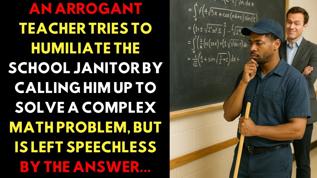 Janitor Solves Very Hard Math Problem TEACHER TRIES TO HUMILIATE THE SCHOOL JANITOR BY CHALLENGING HIM WITH A ...