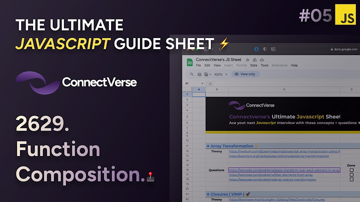 Function Composition - Leetcode 2629 | Functions | ConnectVerse Ultimate JS Sheet