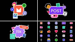 Social Media Labels And Badges Constructor (Ae, Pr, Dr, FCPX)