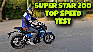 SUPER STAR 200 TOP SPEED TEST ON PK BIKES POWERED BY UNITED AUTOS MOTORSPORTS RAWALPINDI PAKISTAN 🤩