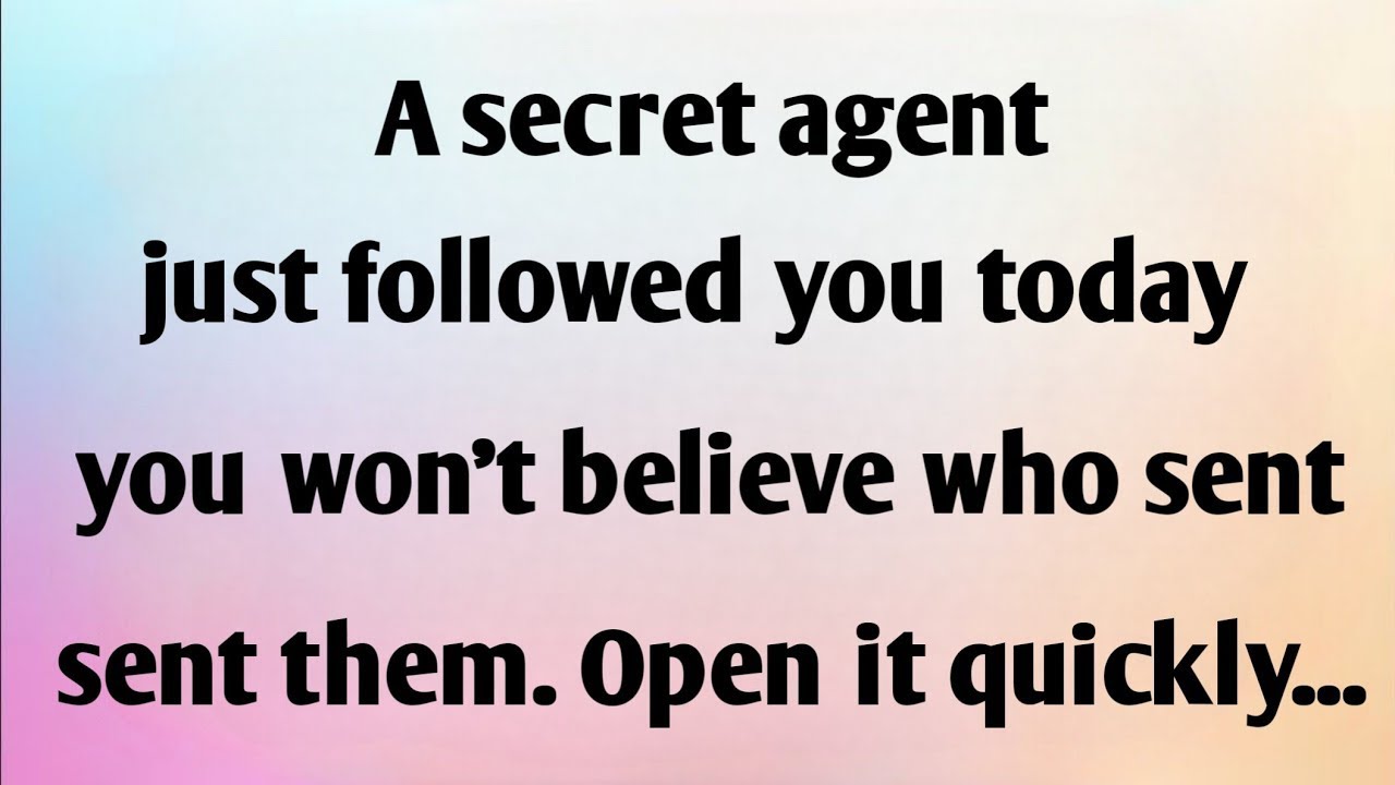 Сегодня за вами следил секретный агент...