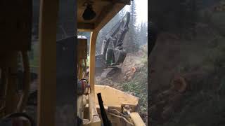 Deere 3154 & Cat D7R building fire guard