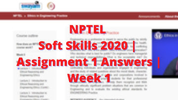 NPTEL | Soft Skills 2020 | Assignment 1 Answers | Week 1
