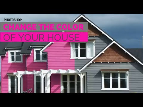 Photoshop Tutorial How to Make Grass Green and Paint a House - YouTube