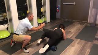 Foam Rolling the ITBAND while Stretching
