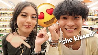 Handcuffed To My Crush For 24 Hours!?! *she kissed me*