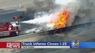 Fiery Crash On Very Busy Stretch Of I-25