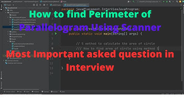 How to find Perimeter of Parallelogram Using Scanner |Most Important asked question in Interview
