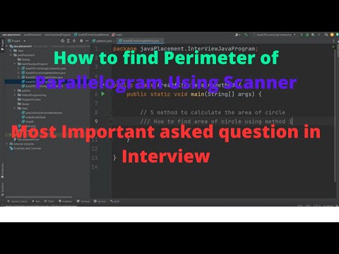 How to find Perimeter of Parallelogram Using Scanner |Most Important asked question in Interview