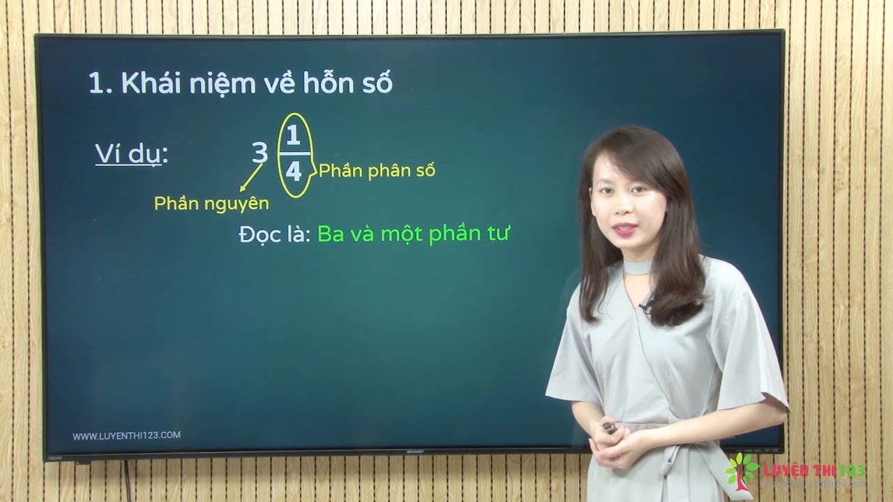 Toán lớp 5 Bài 6: Hỗn số - youtube