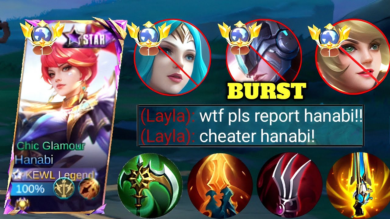 NEW HANABI SUPER SLOW HACK BUILD DESTROY FULL COUNTER 1 SHOT LAYLA🔥!! HANABI BEST BUILD AND EMBLEM