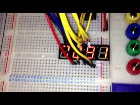 Measuring distance with an optical encoder, an MSP430 and a 4 digit 7 segment display