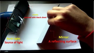 Science Experiment | Physics | Reflection From a Plane Mirror | First Law of reflection